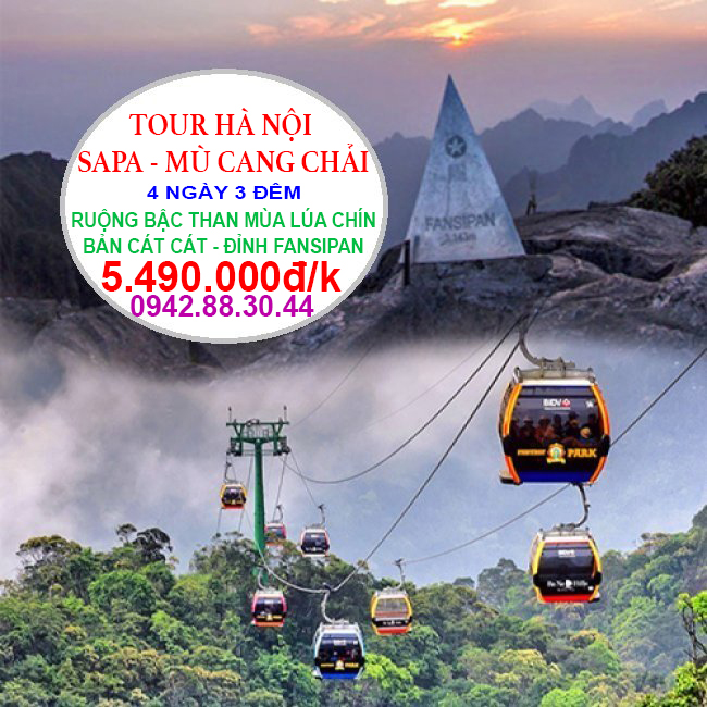 TOUR HÀ NỘI - MÙ CANG CHẢI - SAPA 4N3Đ